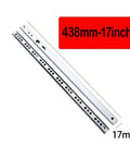 Two Way Smooth Glide Drawer Slides 17mm Wide 8 To 17 Inch Length 2 Pack Bearing Hardware For Smooth Quiet Drawer Operation