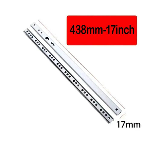 Two Way Smooth Glide Drawer Slides 17mm Wide 8 To 17 Inch Length 2 Pack Bearing Hardware For Smooth Quiet Drawer Operation