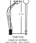 Diagram of Manual Gear Shift Lever Kit With Adapters 3/8 Inch ID White Finish 10 Pack Easy Install For Popular Manual Transmissions