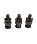 Three Pack SMA Female To BNC Male Coax Adapter Set For Amateur Radio, Antennas, And Video Gear - Black Chromium Plated Copper Connectors