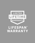 Kickass Heavy Duty Cut To Fit Continuous Hinge In Smooth Nickel Finish Measuring 48 Inches Long With Solid No Drop Friction Pin Cold Rolled Steel Surface Mount Hardware For Interior Doors And Garden Gates logo display of limited lifetime warranty