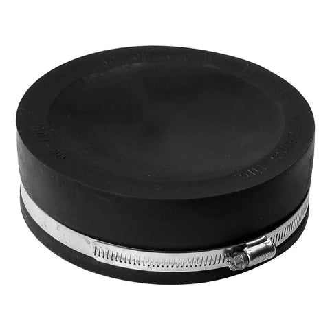 2 Pack 6 Inch Flexible PVC Pipe Cap With Stainless Steel Clamps Black Qwik Cap Style Tough As Nails Heavy Duty Seal Quick Install Weather Resistant Ideal For Sealing Outdoor And Indoor Pipe Openings Durable And Reliable, black flexible PVC pipe cap with stainless steel clamp