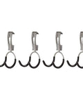 Powder Coated Metal FastTrack Garage Hooks Set Universal Hanging Organizer, 4 heavy duty hooks for ladders and tools