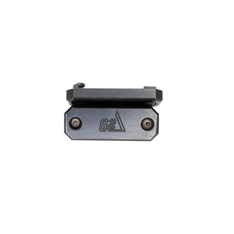External Forend Weight Kit For M-LOK Rails, 12 Oz Nitride Coated Carbon Steel, front view showing mounting detail.
