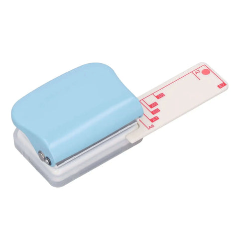 Three Hole Paper Punch Handheld DIY Binder Tool with Metal Base and Plastic Cover, punches up to five sheets, B5 Size, slip-proof handle