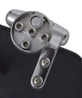 Top Tier Soft Close Toilet Seat Drop Down Lid In Sleek Matte Black Sturdy Mdf Panel Zero Slam Motion hinge detail