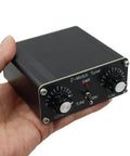 Manual Antenna Tuner For Ham Radio 3-28 MHz High Efficiency Z-Match held in hand showing front control panel