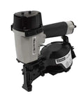 Pro Grade Coil Roofing Nailer Fires 1-3/4 Inch 15 Degree Fasteners with lightweight aluminum body and smooth operator valve system.