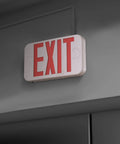 Mounted Four Pack LED Exit Signs With Battery Backup Double Face Emergency Exit Lights 90 Minute Battery Backup UL 924 AC 120 277V