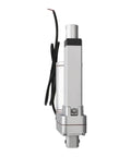 Straight Up Linear Actuator Motor Delivering 1000N Thrust Along 50Mm Travel features a sealed aluminum shaft and wires.