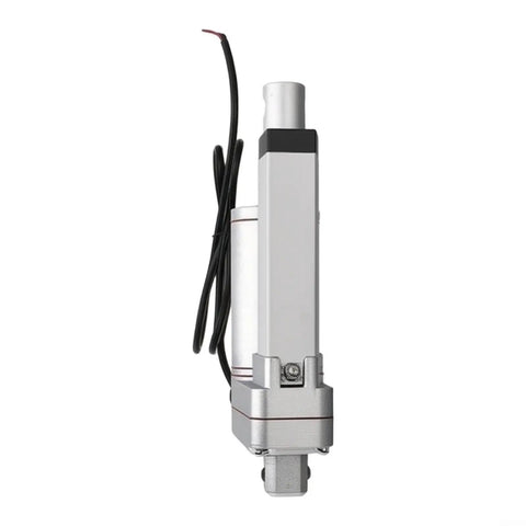 Straight Up Linear Actuator Motor Delivering 1000N Thrust Along 50Mm Travel features a sealed aluminum shaft and wires.
