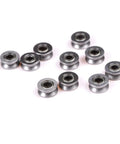 10 Pack 624VV V Groove Deep Groove Ball Bearings For Guide Rails, Linear Motion Systems, And Walking Rail Traces displayed on white background