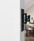 Pocket Door Edge Pull With Push Auto Bounce Switch Slick Brushed Nickel Black Finish Sliding Door Hardware Flush Hidden Handle Durable Stainless Steel Construction Easy Install And Smooth Operation, black flush handle on pocket door edge