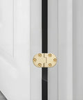 Solid Brass Butt Hinges For Flip Top Tables And Roll Top Desks offering a smooth 90 degree motion on a white door.