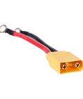 XT90 Electric Scooter Charging Cable With Battery And Motherboard Adapter, Durable Replacement Parts For Your Ride, High Temp Silicone Wire For Stable And Reliable Charging On The Go, close-up view with yellow connector and copper contacts
