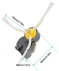 Replacement Side Brush Motor Module Kit With Side Brush And Screwdriver For Roomba 500 600 700 800 900 Series And i3 i7 e5 e6 e7 Models Keeps Hair And Debris Out Of The Motor Easy Drop In Replacement dimensions shown