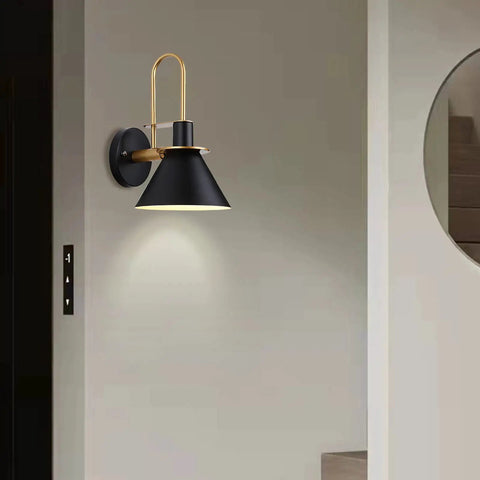 Farmhouse Gooseneck Black Wall Sconce Industrial Rustic Vanity Light For Barn Porch Bedroom Living Room Classic Barn Vibe Lighting Fixture With Matte Black Finish And Durable Metal Construction
