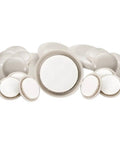 Peel And Stick Furniture Sliders Value Pack For Carpet Floors features various sizes of beige circular sliding discs for easy furniture movement.