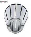 Top Notch Er20 Collet Chuck Set For Precision Machining Milling Drilling And Taping Jobs features a close-up view of a silver ER20 collet.