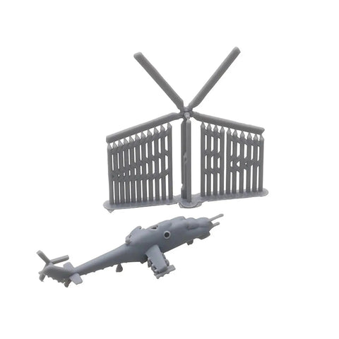Mi-24 Helicopter DIY Model Kit Uncolored Military Aircraft Parts Set For DIY Buffs, Scalable 1/2000 To 1/350, 54mm Size Included