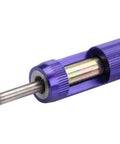 Close-up of installation tool from 50 Pcs 1/4-20 UNC Stainless Steel Thread Insert Kit for damaged tapped holes.