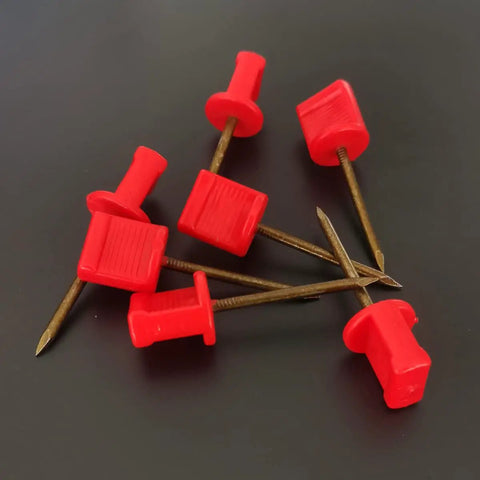 20Pack Archery Target Pins Heavy Duty Manganese Steel Nails With Plastic Heads On Black Background