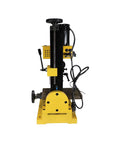 Front view of Variable Speed Mini Milling Machine for benchtop drilling, showcasing 3/8 inch drilling capacity and 4 flute bits.