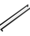 Solid Core Cabinet Pulls Set Of 5 In Matte Black, Heavy Duty Kitchen And Furniture Hardware With 18 Inch Hole Center, shown flat