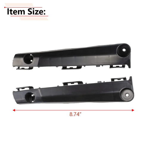 RLB-HILON front bumper bracket pair, black plastic, for Toyota Camry 2012–2014, 8.74 in long.
