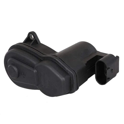 Premium Rear Parking Brake Actuator Motor Straight Bolt On Swap With Rock Tough Housing and Smooth Day One Operation No Headache Replacement Part 34216791420 compatible with BMW cars and SUVs, black sealed motor.