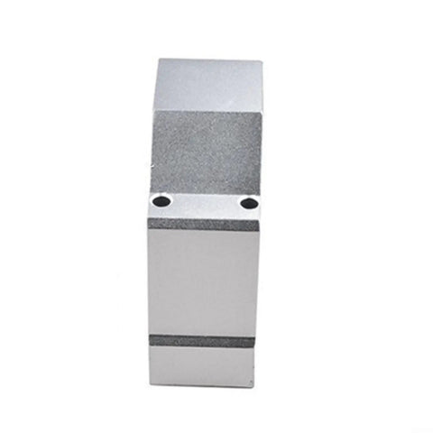 Heavy Duty Alloy Spindle Motor Bracket Clamp Sandblasted Fixing Base For CNC Router view from the side showing two mounting holes.