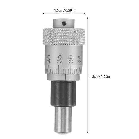 Scratch Resistant Micrometer Head Stainless Steel With Modular Interfaces For Industrial Metrology Tools Machinist Grade For Bore Hole And Thread Measurements Manual Slide Operation Repeatable Performance In High Volume Machining, 4.2cm x 1.5cm