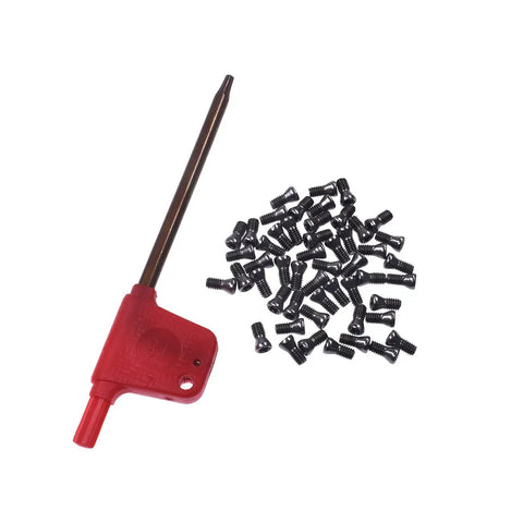 M2.5x6 Alloy Steel Torx Screws For Replacing Carbide Inserts In CNC Lathe Tools, 50 Pack With Wrench
