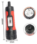 Premium 1/4 Inch Drive Preset Torque Screwdriver Set Adjustable 10-65 In-Lbs Click, showing 160mm length, torque scale and drive head.