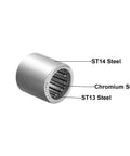 Drawn Cup Needle Roller Bearing Set HK101415 Open End Caged Bearings 10 Pack 10mm Bore 14mm Outer Diameter 15mm Width ST14 Steel Single Row Built Tough High Load Capacity, ST14 steel bearing