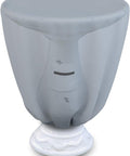 Round Bird Bath Cover With Elastic Edge For A 21 Inch Diameter Basin Beefy 18 Oz PVC Coated Polyester Waterproof And UV Weather Resistant Outdoor Garden Bird Feeder Bowl Cover For Winter And All Season Use Gray covering a bird bath