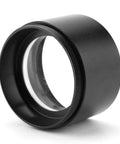 0.5X Auxiliary Stereo Microscope Objective Lens With 48mm Mounting, Long Working Distance Up To 11.21 Inches, Clear Imaging, Replacement Lens For Lab And Inspection Microscopy, Enhances Magnification And Detail. black metal lens