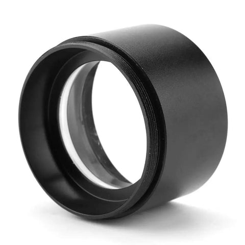 0.5X Auxiliary Stereo Microscope Objective Lens With 48mm Mounting, Long Working Distance Up To 11.21 Inches, Clear Imaging, Replacement Lens For Lab And Inspection Microscopy, Enhances Magnification And Detail. black metal lens