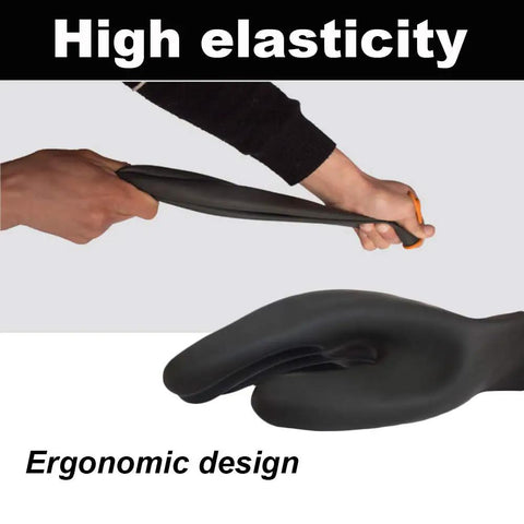 Heavy Duty 18 Inch Latex Work Gloves With Rock Solid Chemical Resistance Built Tough For Industrial Site Cleanup And Heavy Lifting Projects That Really Demand Maximum Durability And Protection, showcasing flexibility and ergonomic design.