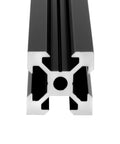 4 Pcs 300mm V Slot 2020 Aluminum Extrusion Profiles Frame Black 6063T5 Beefy Built To Last European Aluminum For Do It Yourself Projects And Custom Builds For Makers And Pro Builders, end view