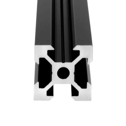 4 Pcs 300mm V Slot 2020 Aluminum Extrusion Profiles Frame Black 6063T5 Beefy Built To Last European Aluminum For Do It Yourself Projects And Custom Builds For Makers And Pro Builders, end view