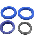 Beefy Heavy Duty Hydraulic Cylinder Seal Kit For One And Three Quarter Inch Bore And One Inch Rod, Replacement Kit For Loader Cylinders, Compatible With Select 120 125 140 145 155 160 165 Models, blue and black seals