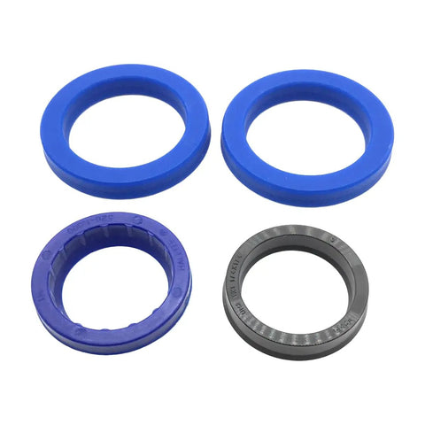 Beefy Heavy Duty Hydraulic Cylinder Seal Kit For One And Three Quarter Inch Bore And One Inch Rod, Replacement Kit For Loader Cylinders, Compatible With Select 120 125 140 145 155 160 165 Models, blue and black seals