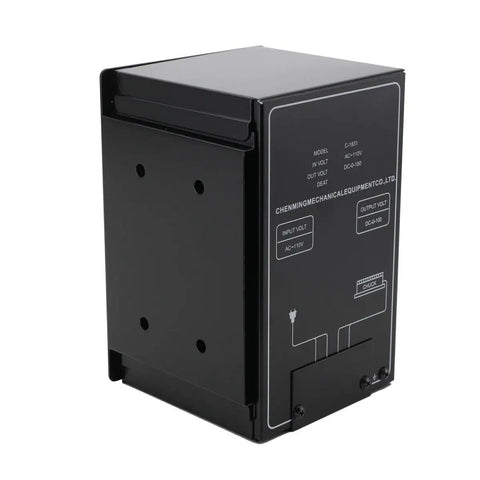 Heavy Duty External Controller For Lathe Electromagnetic Chucks With 0 To 100V DC adjustable output, compact black casing.