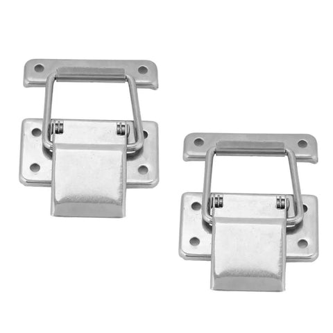 Premium Stainless Steel Spring Latch Toggle Hasp Two Pack Rust Proof Cabinet Locker Door Securing Hardware Durable Heavy Duty Home Security Solution You Gotta Try, two stainless steel spring-loaded hasp latches