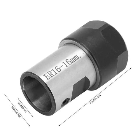 High-Performance C20 ER16 Collet Block Chuck Holder For Lathes And Milling Machines 16mm with hex grip and smooth surface.