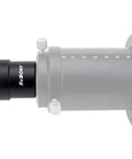 1.25 Inch Telescope Extension Tube Adapter with 34mm Optical Length attached to a telescope focuser, showing locking thumb screws.