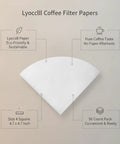 Square Lyocell Pour Over Coffee Filters 50 Pack Disposable Cone Dripper Papers crafted for silky smooth extraction and zero hassle setup.
