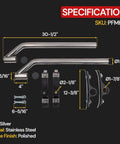 2 Pack Stainless Steel Poly Fender Mounting Kit For Semi Trucks And Trailers Fits 19.5 To 24.5 Inch Tires specifications