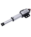 Pro Grade 30Mm DC 12V Micro Electric Linear Actuator With A No Hassle Slick Motor Controller and Heavy Duty Mini Push Rod close up view.
